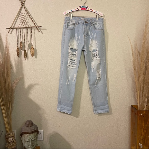 American Bazi High Rise Denim Mom Jeans Size M - Picture 5 of 8
